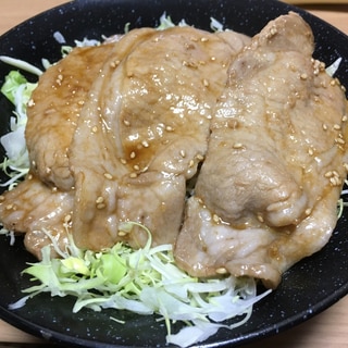 簡単豚肉の生姜焼き丼